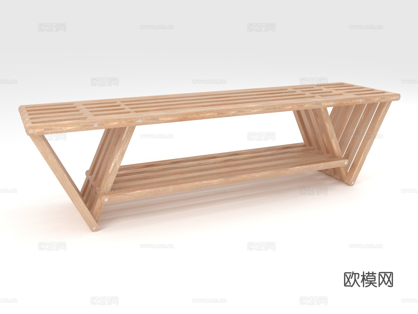 凳子 木凳 长凳 条凳3d模型