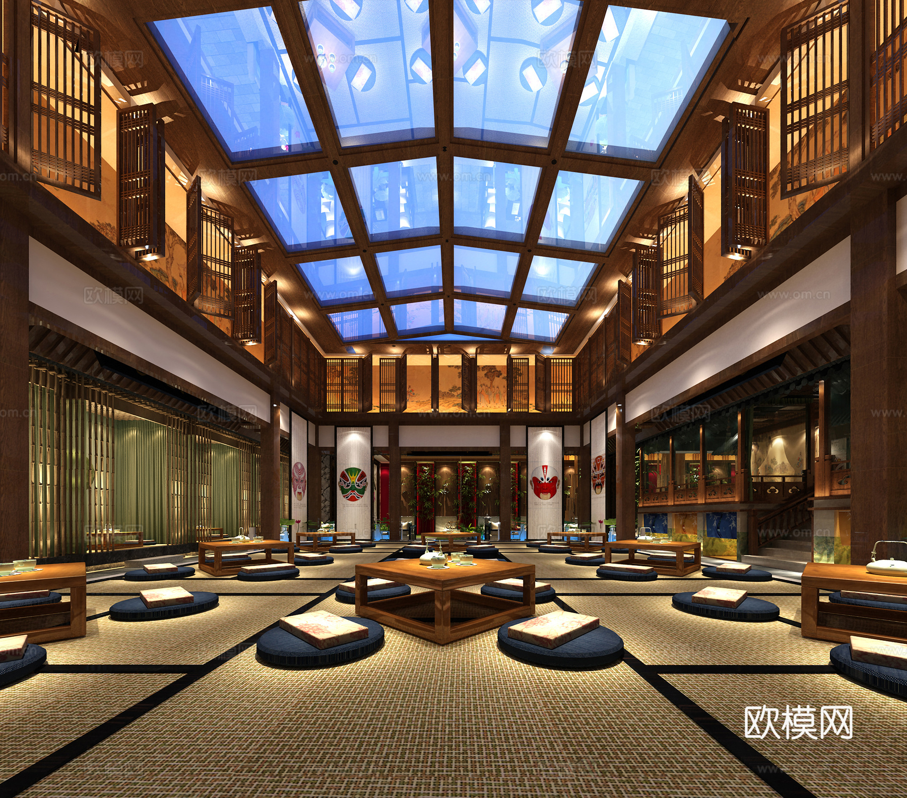 休闲区3d模型