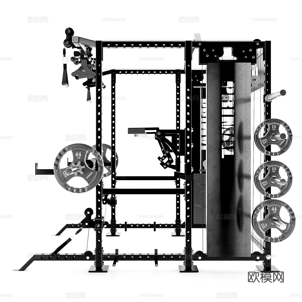 现代健身器材3d模型