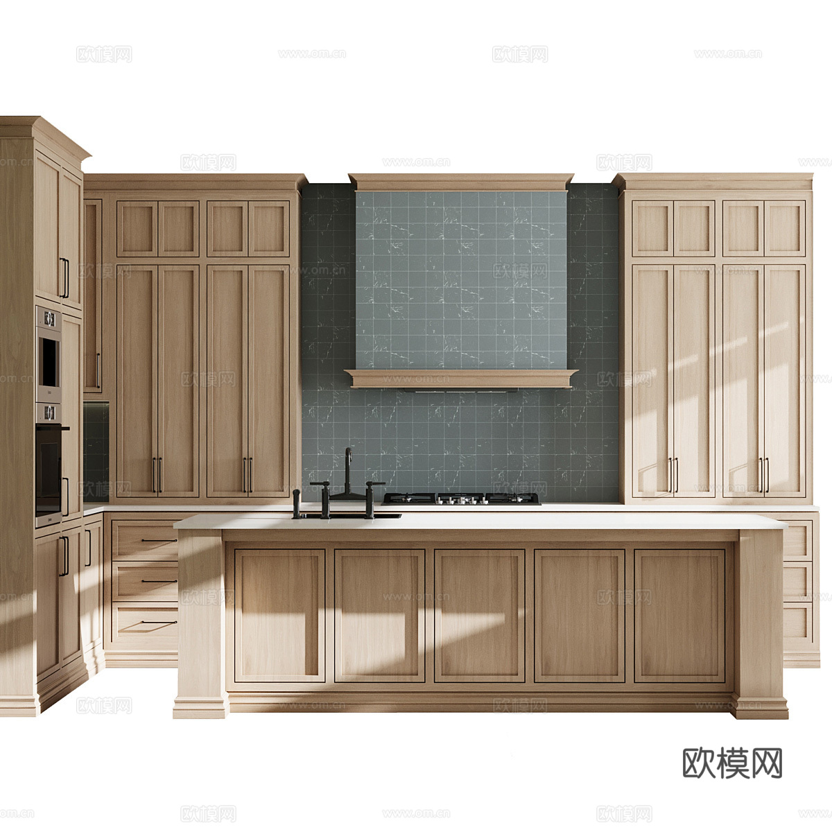 新中式橱柜 岛台3d模型