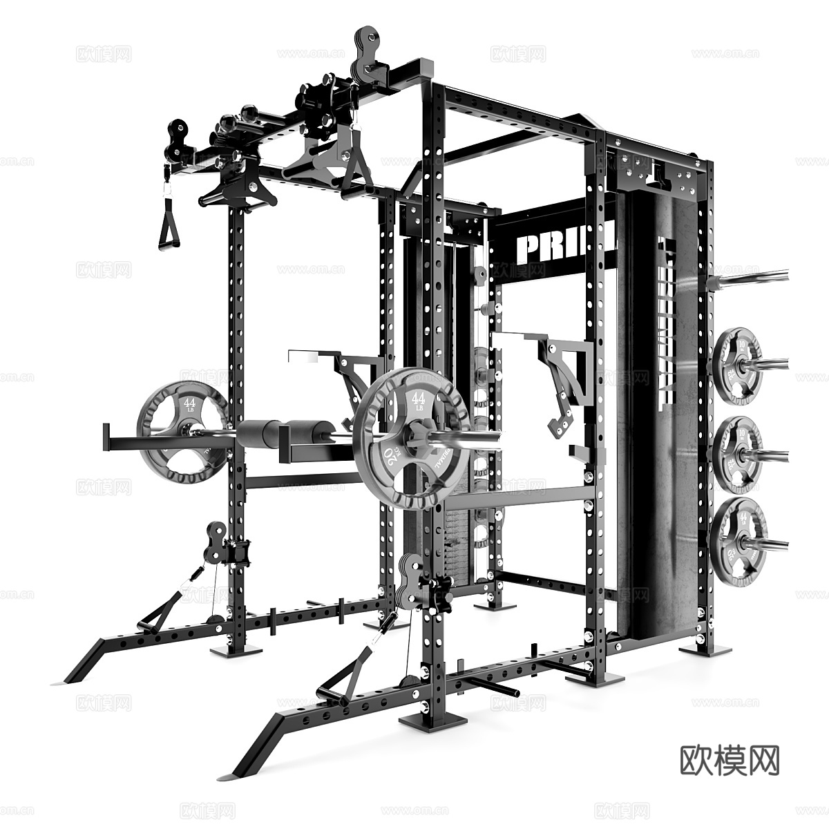 现代健身器材3d模型