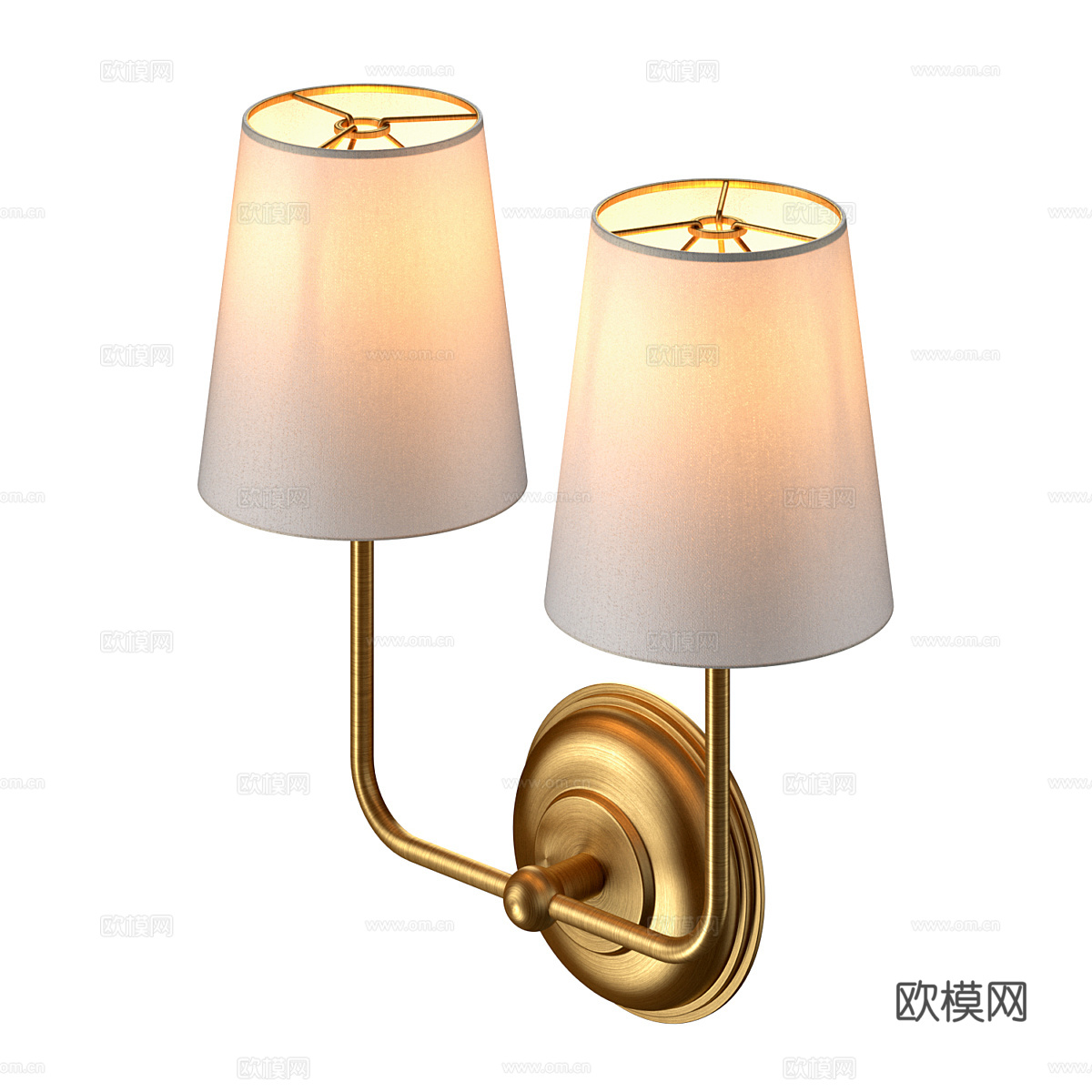 现代轻奢双头装饰壁灯3d模型