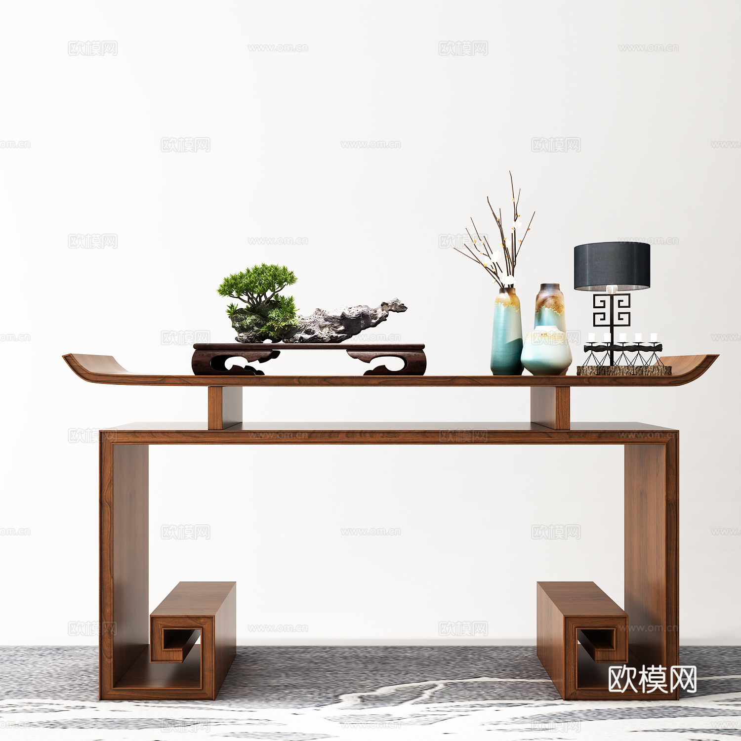 中式装饰柜饰品模型3d模型