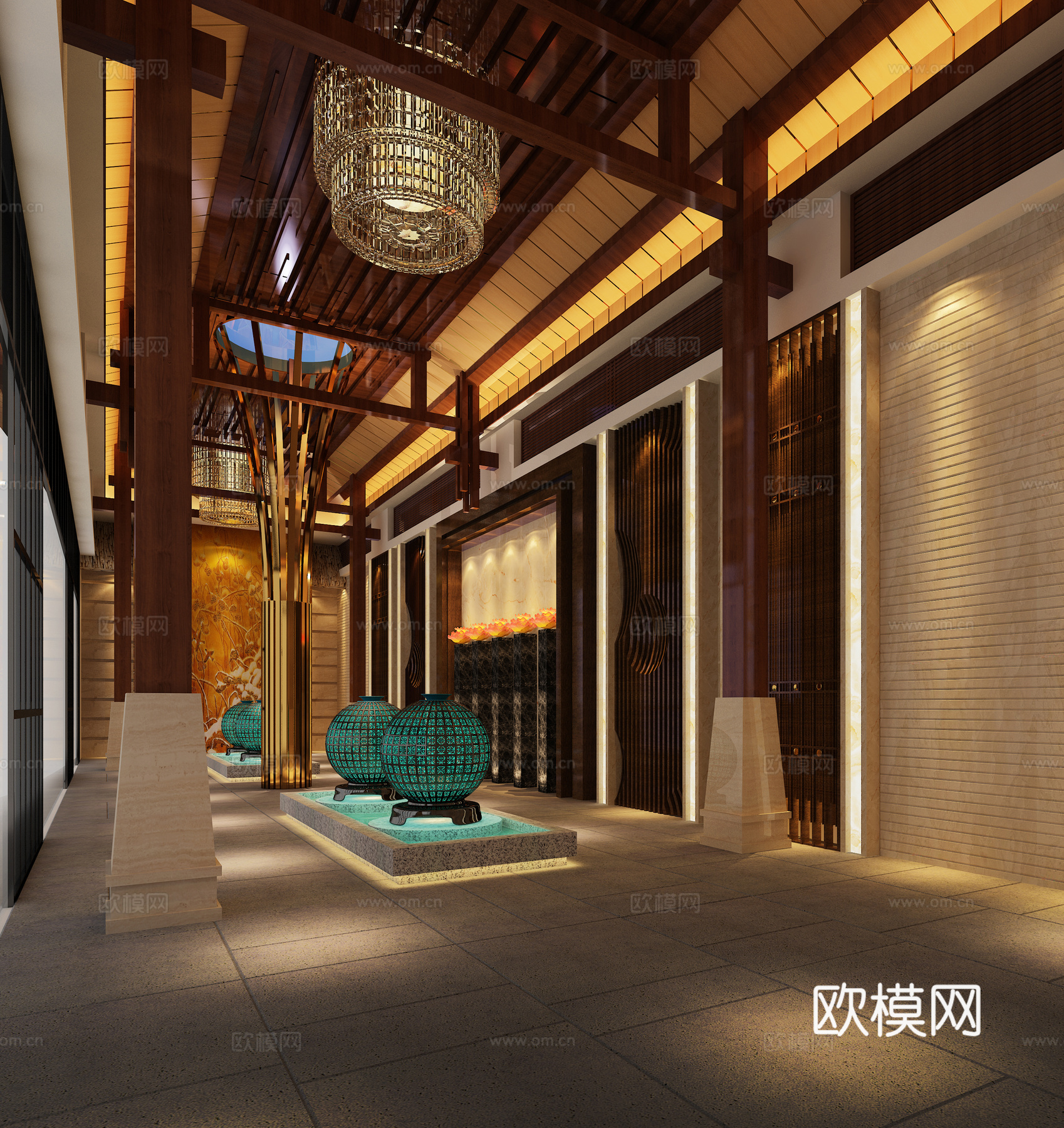 大堂3d模型