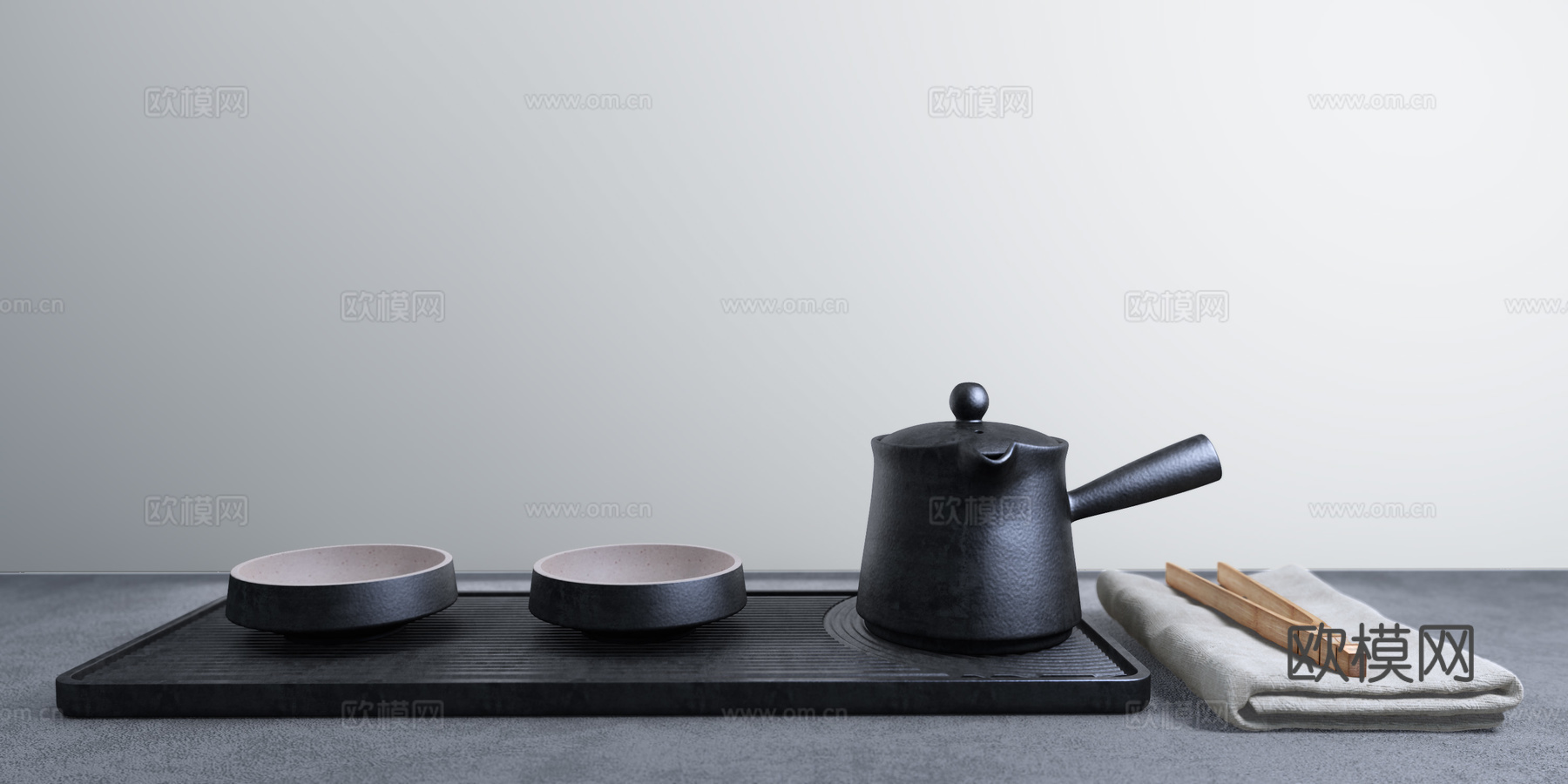 中式茶具 茶壶3d模型