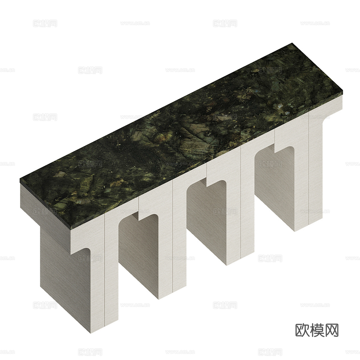 新中式端景台 玄关桌3d模型