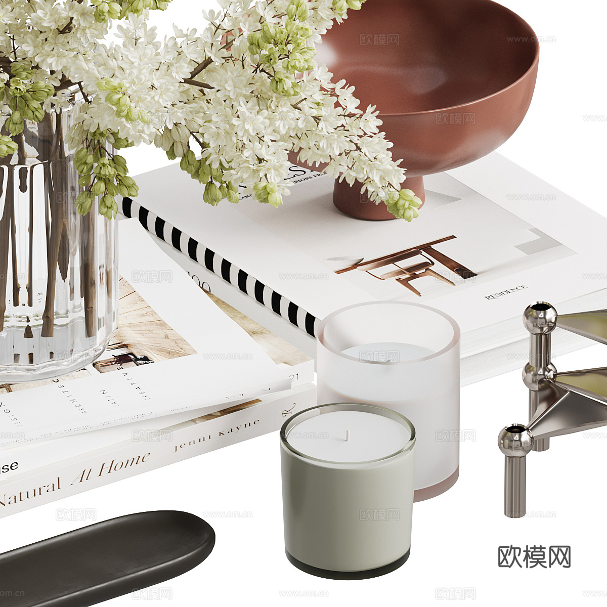 现代饰品摆件组合3d模型