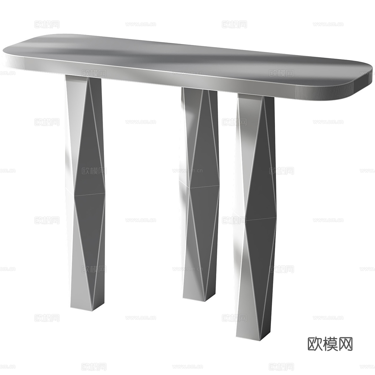 新中式实木端景台 玄关桌3d模型