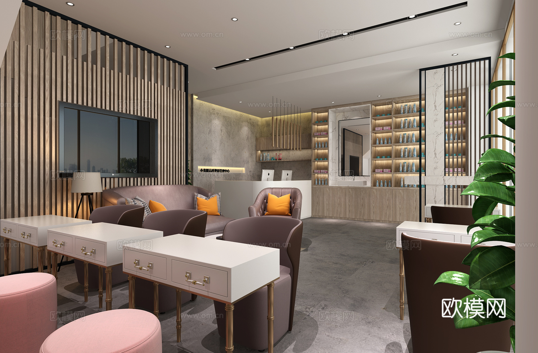 北欧 美甲店3d模型