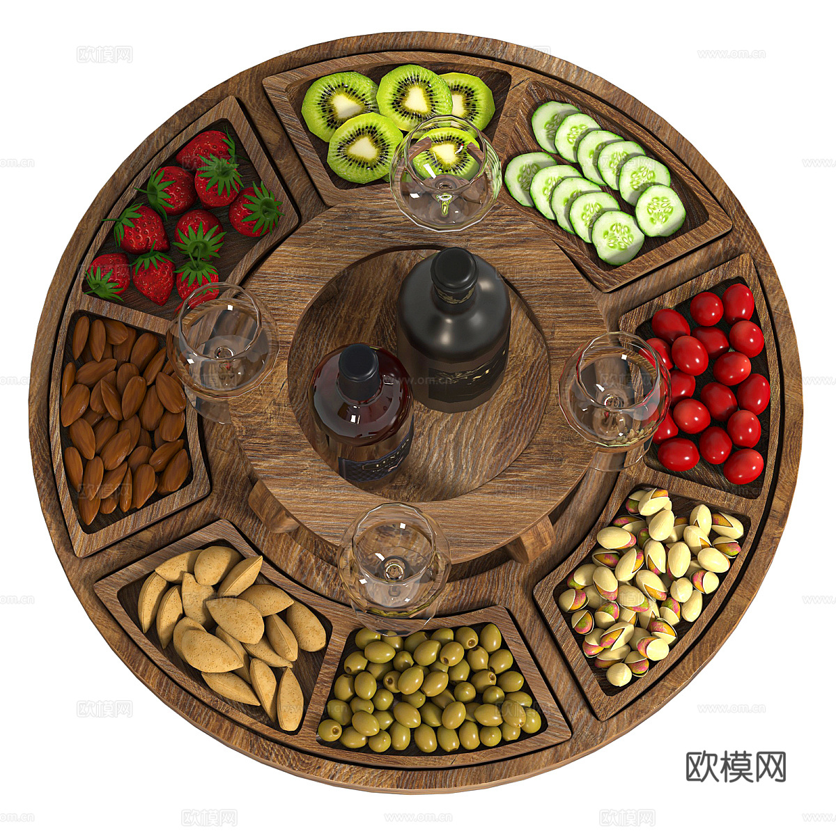 新中式厨房用具 果盘3d模型