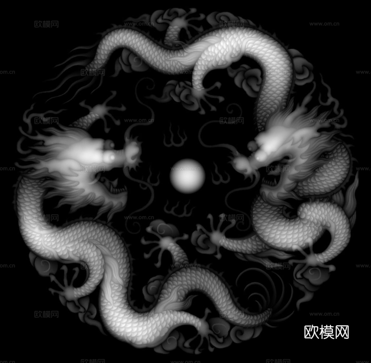 黑白凹凸  装饰花纹 浮雕