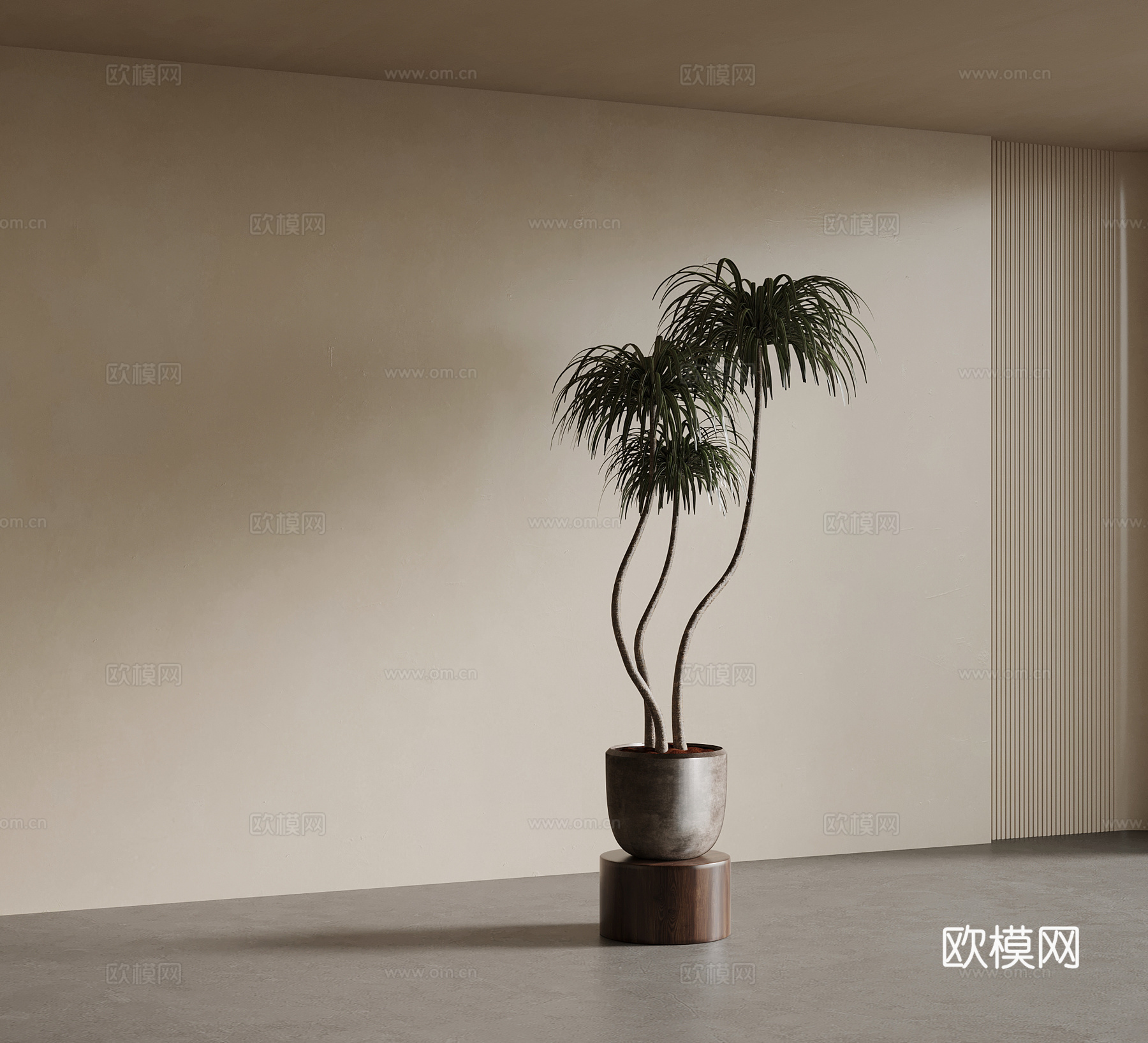 中古风绿植 盆栽植物su模型
