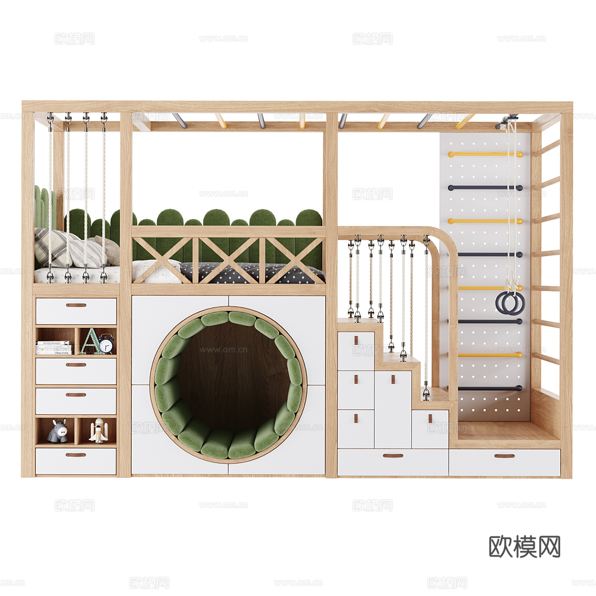 现代儿童上下床3d模型
