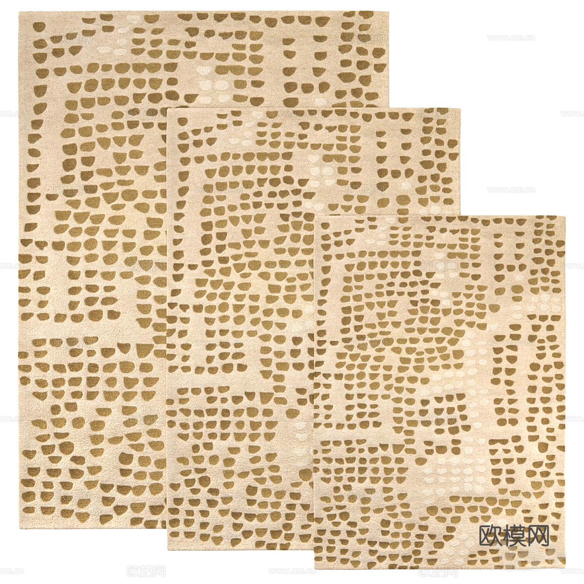 现代布艺地毯 羊毛地毯3d模型