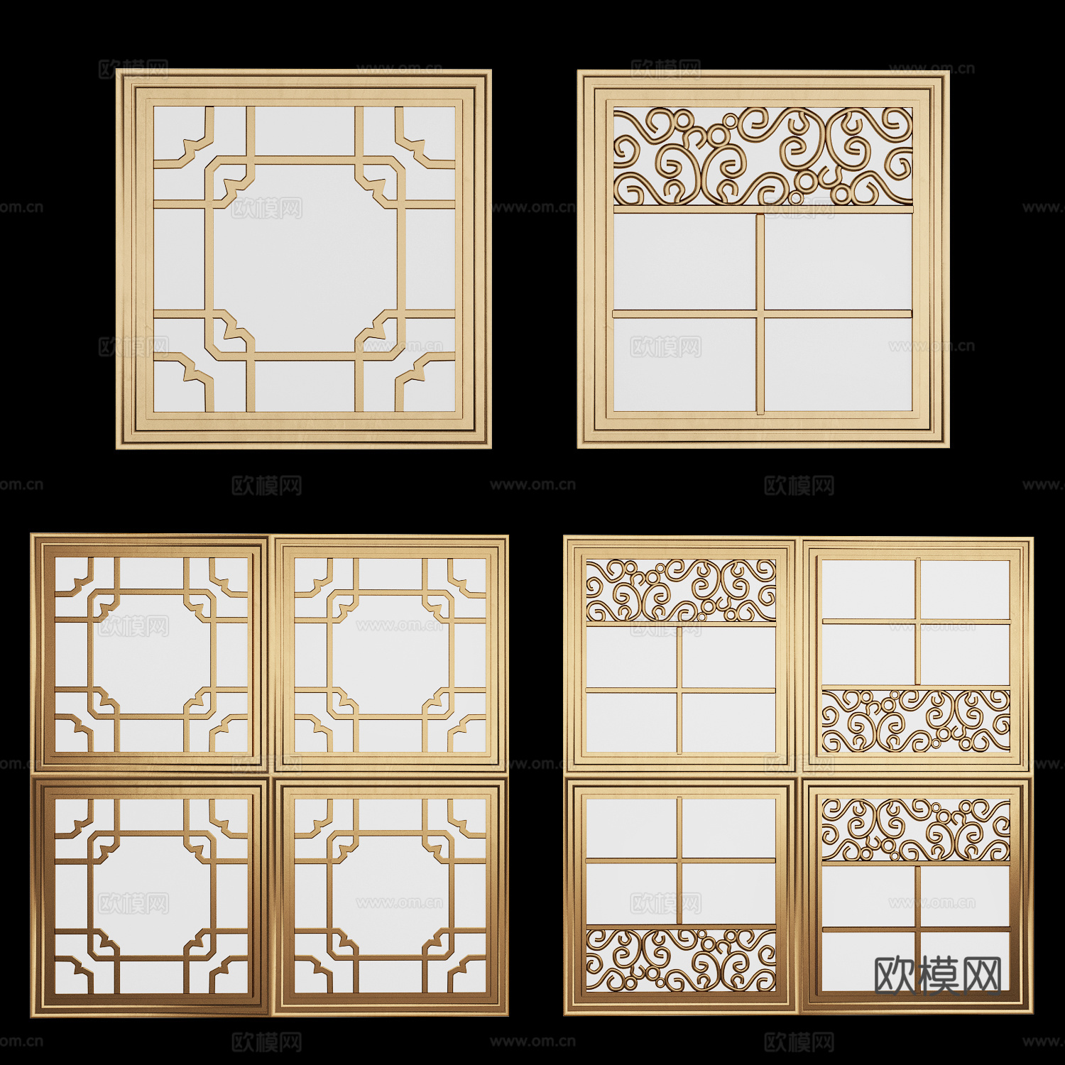 现代铝扣板 天花吊顶构件3d模型
