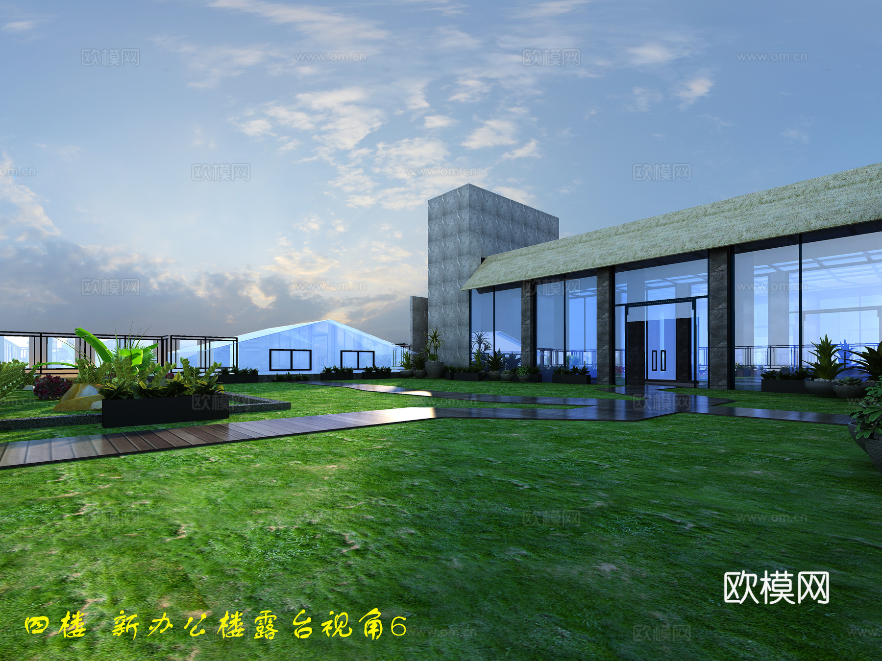 现代露台 景观小品3d模型