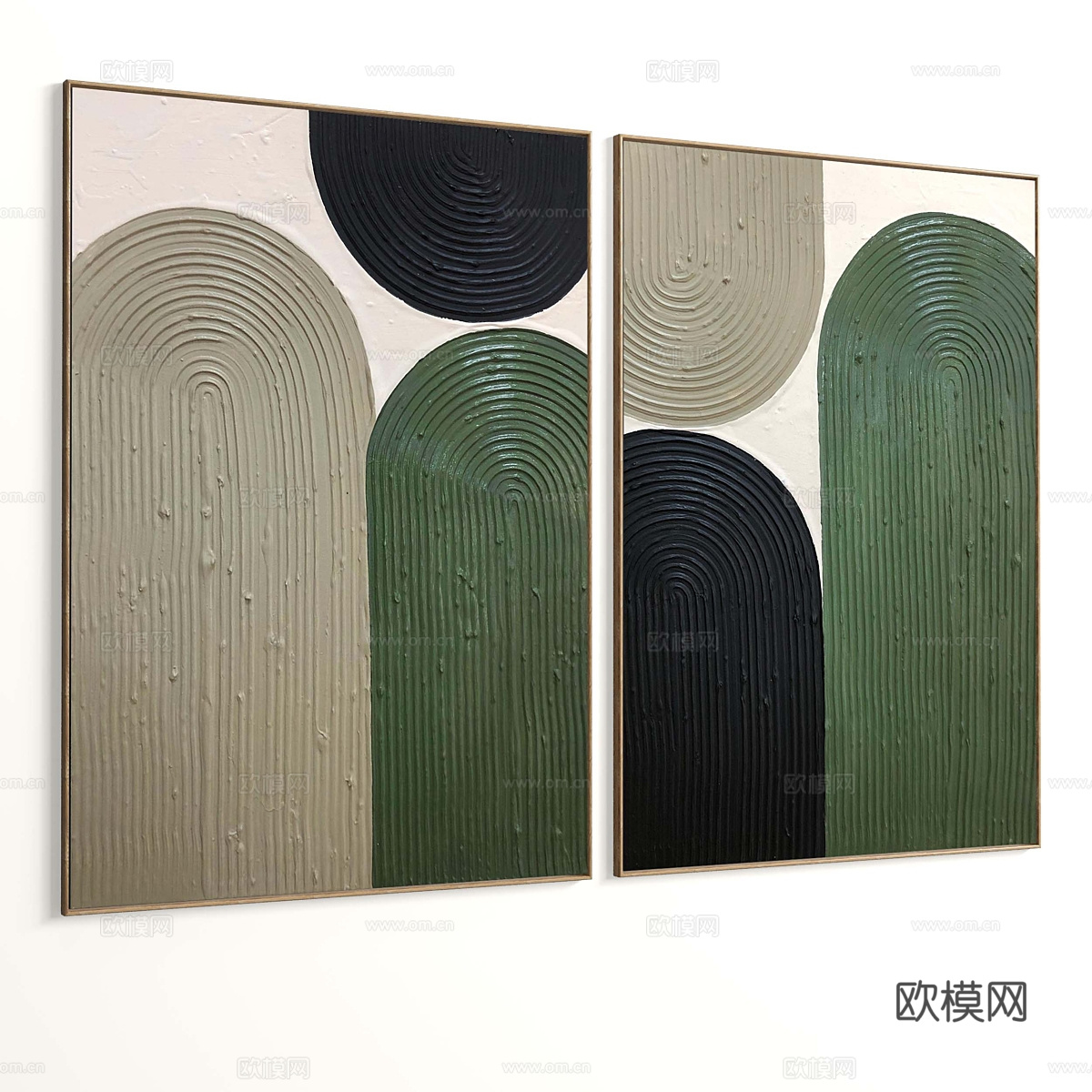 现代意式装饰挂画3d模型