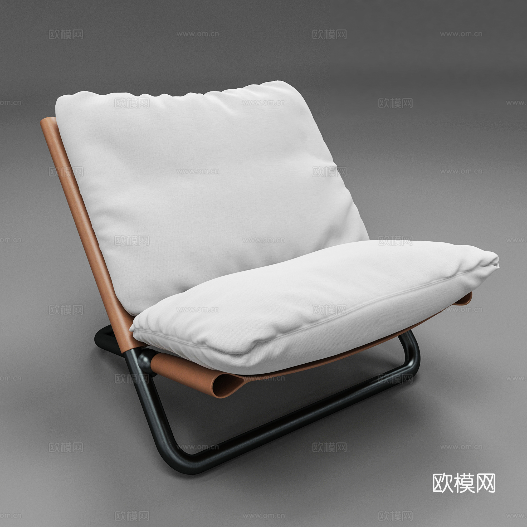 现代躺椅  室内躺椅 布艺躺椅su模型
