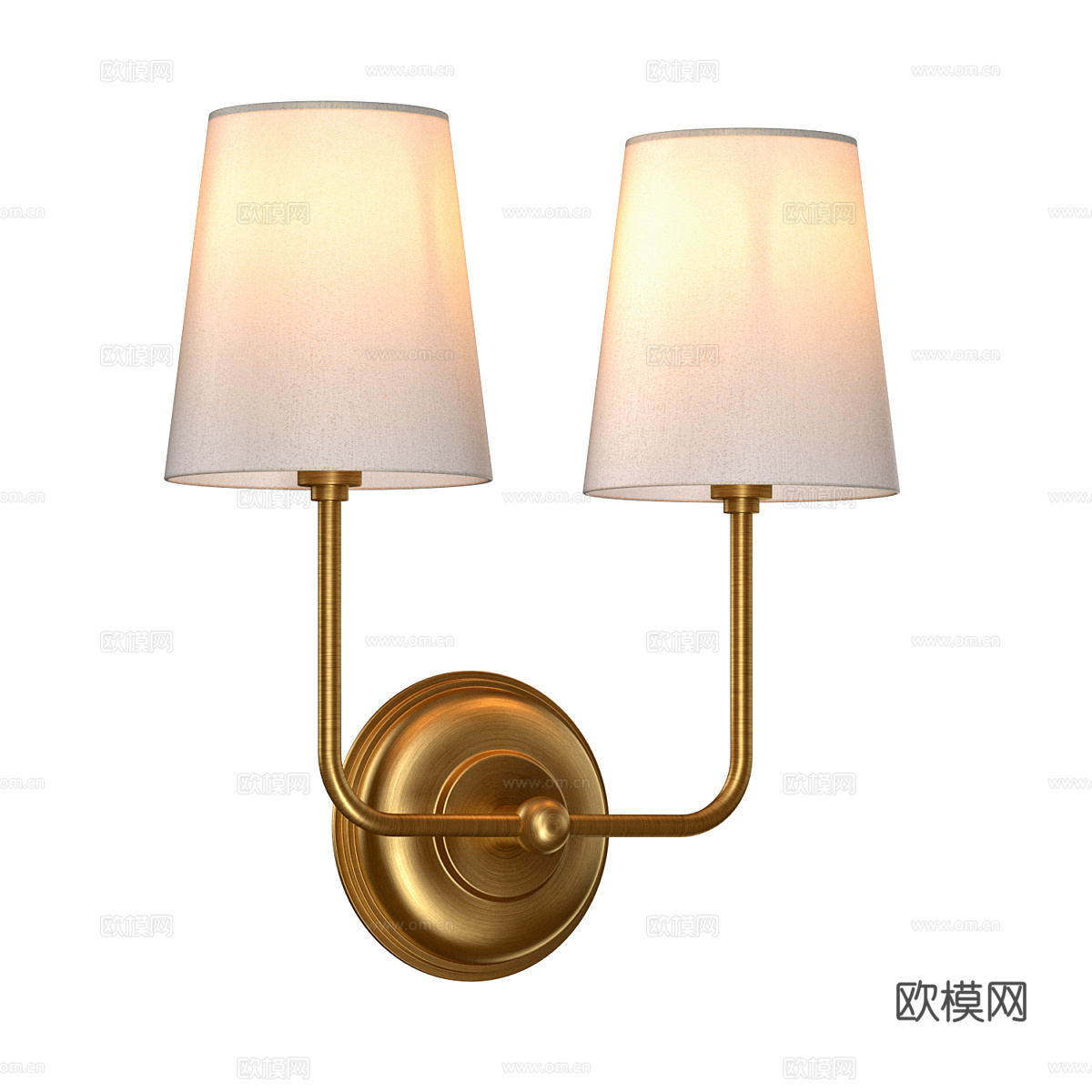 现代轻奢双头装饰壁灯3d模型