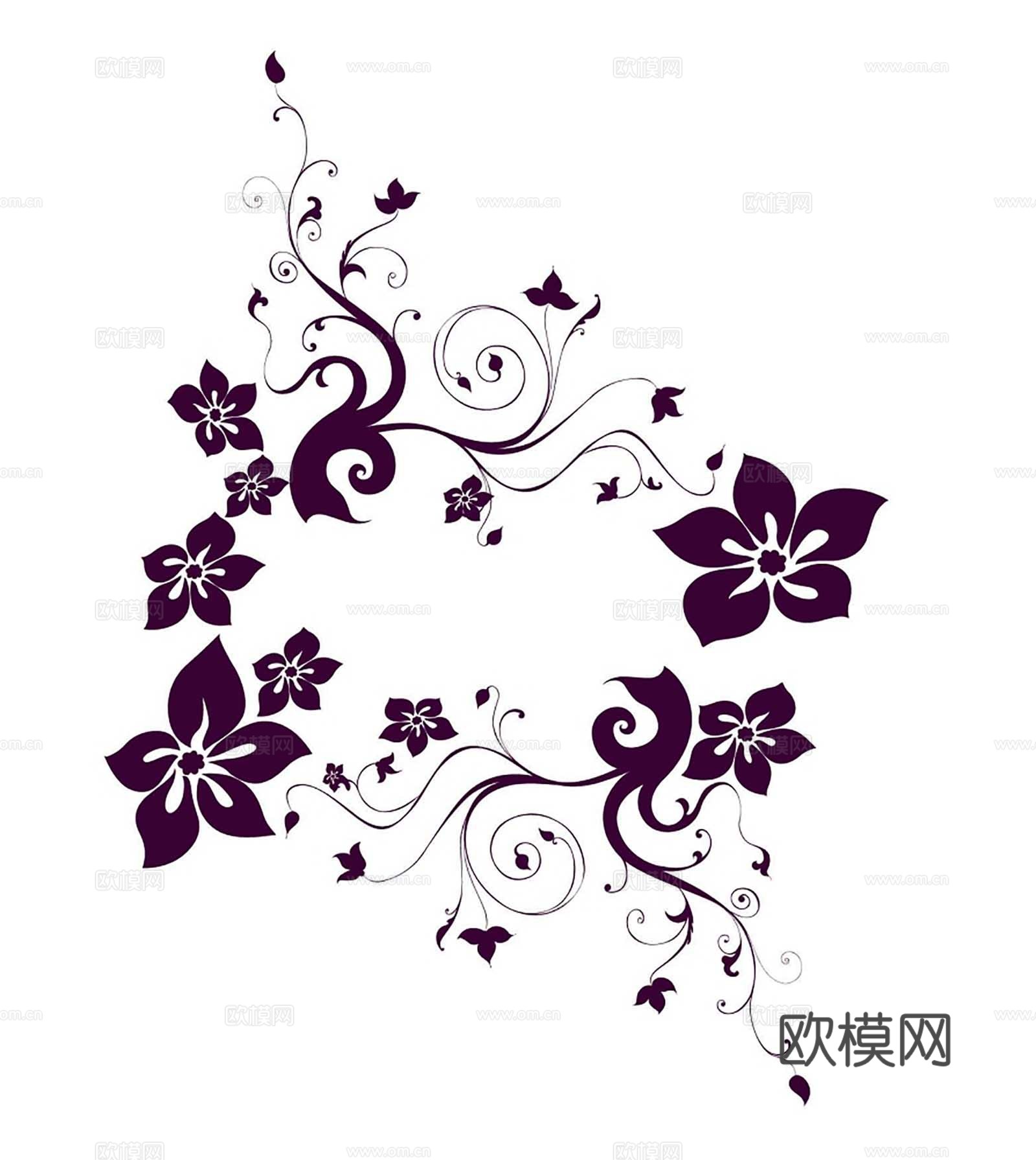 黑白凹凸 装饰花纹