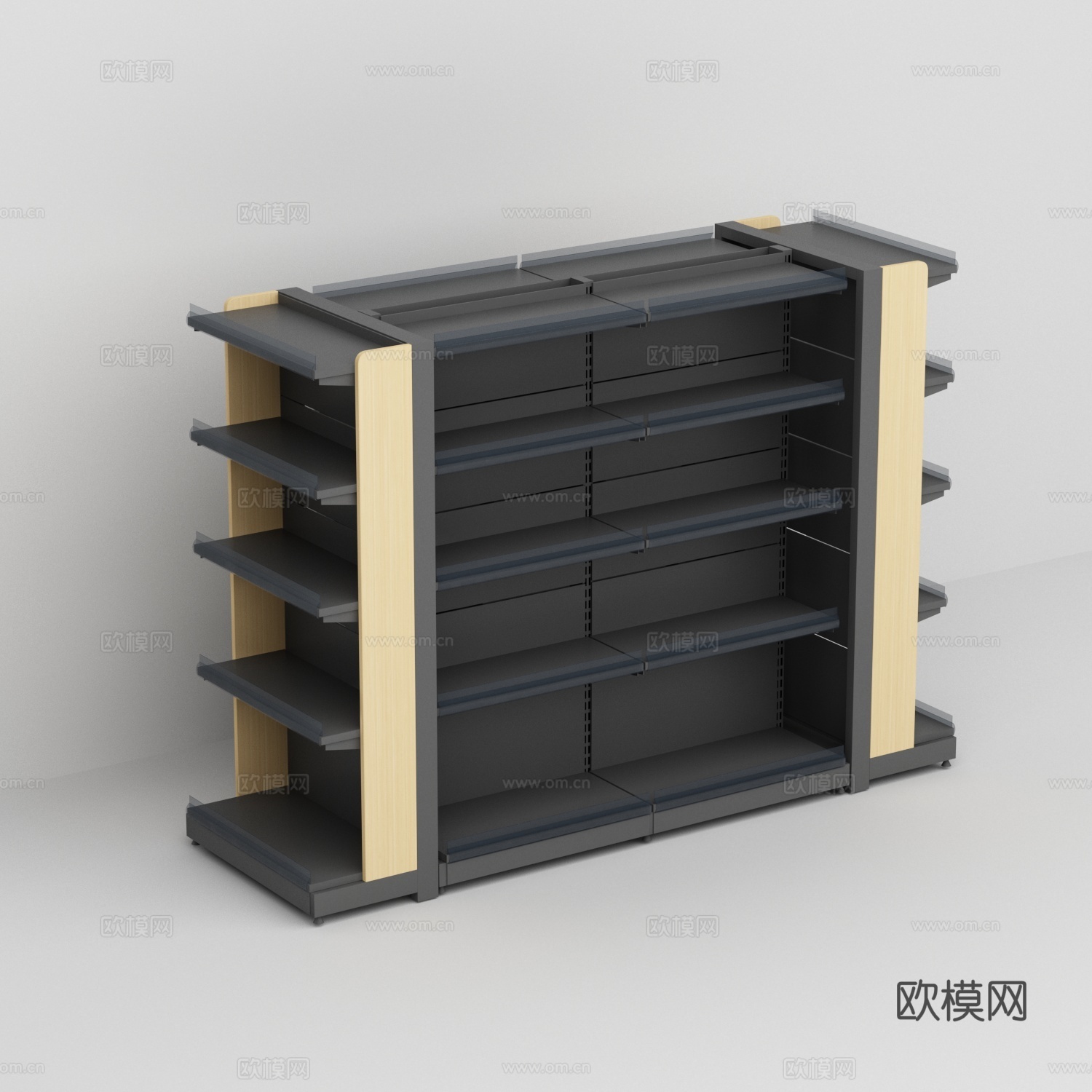 超市便利店商品展示货架3d模型