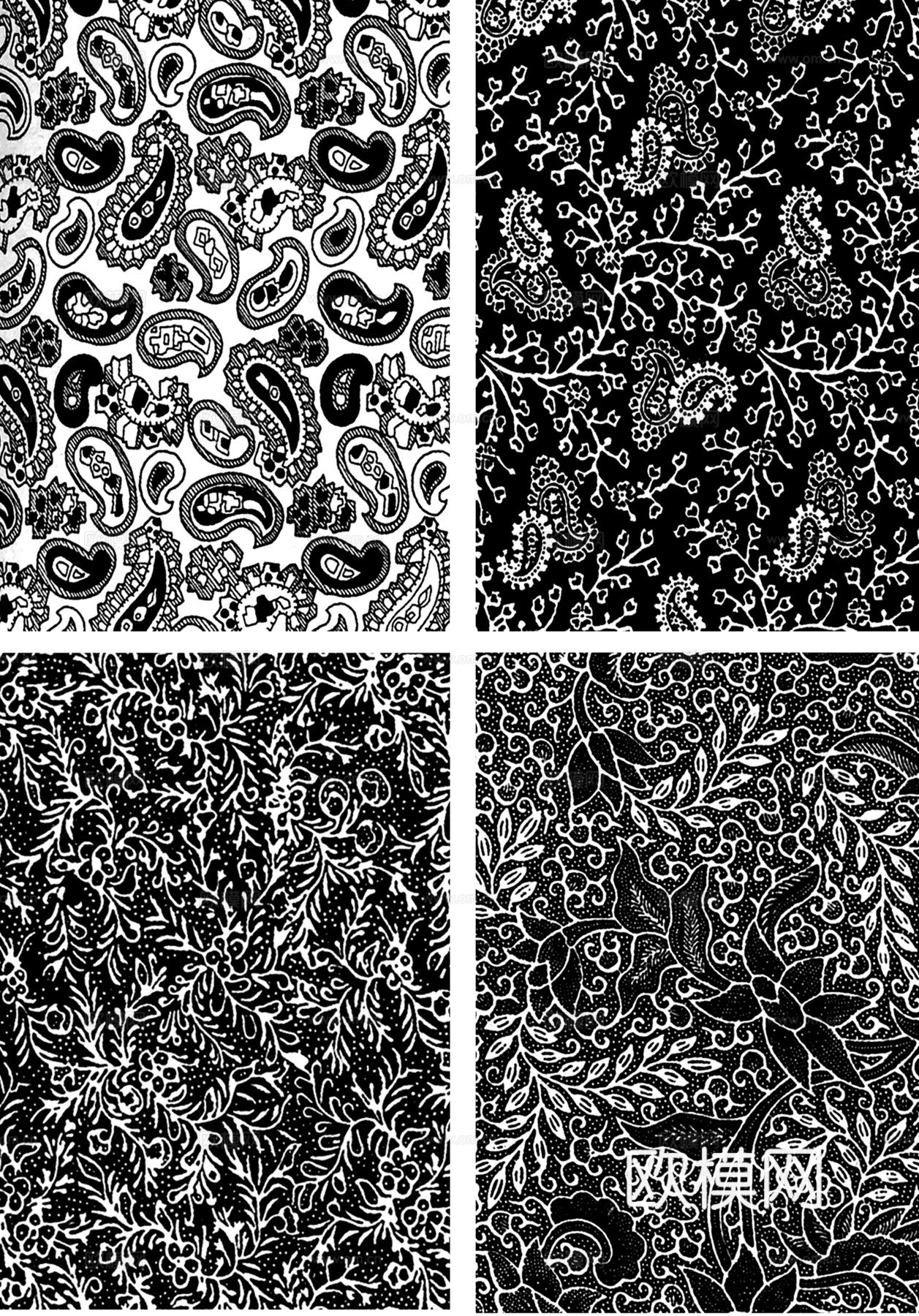 黑白凹凸  装饰花纹  古典花纹下载