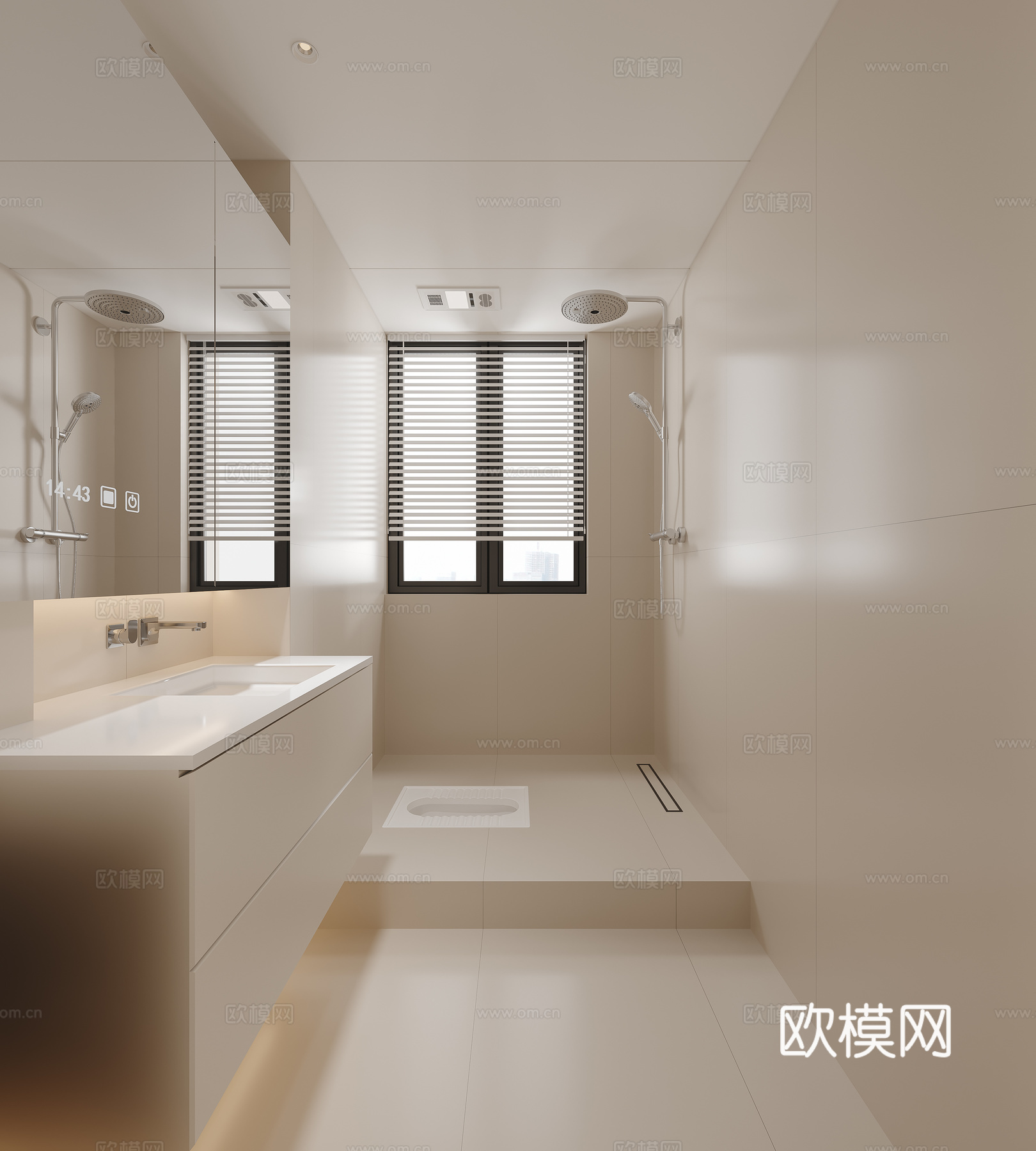 现代简约卫生间3d模型