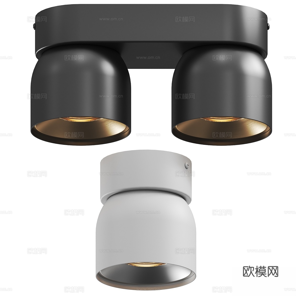Nordlux - 壶形1，2灯头天花板灯3d模型