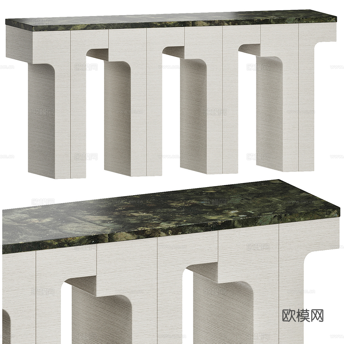 新中式端景台 玄关桌3d模型