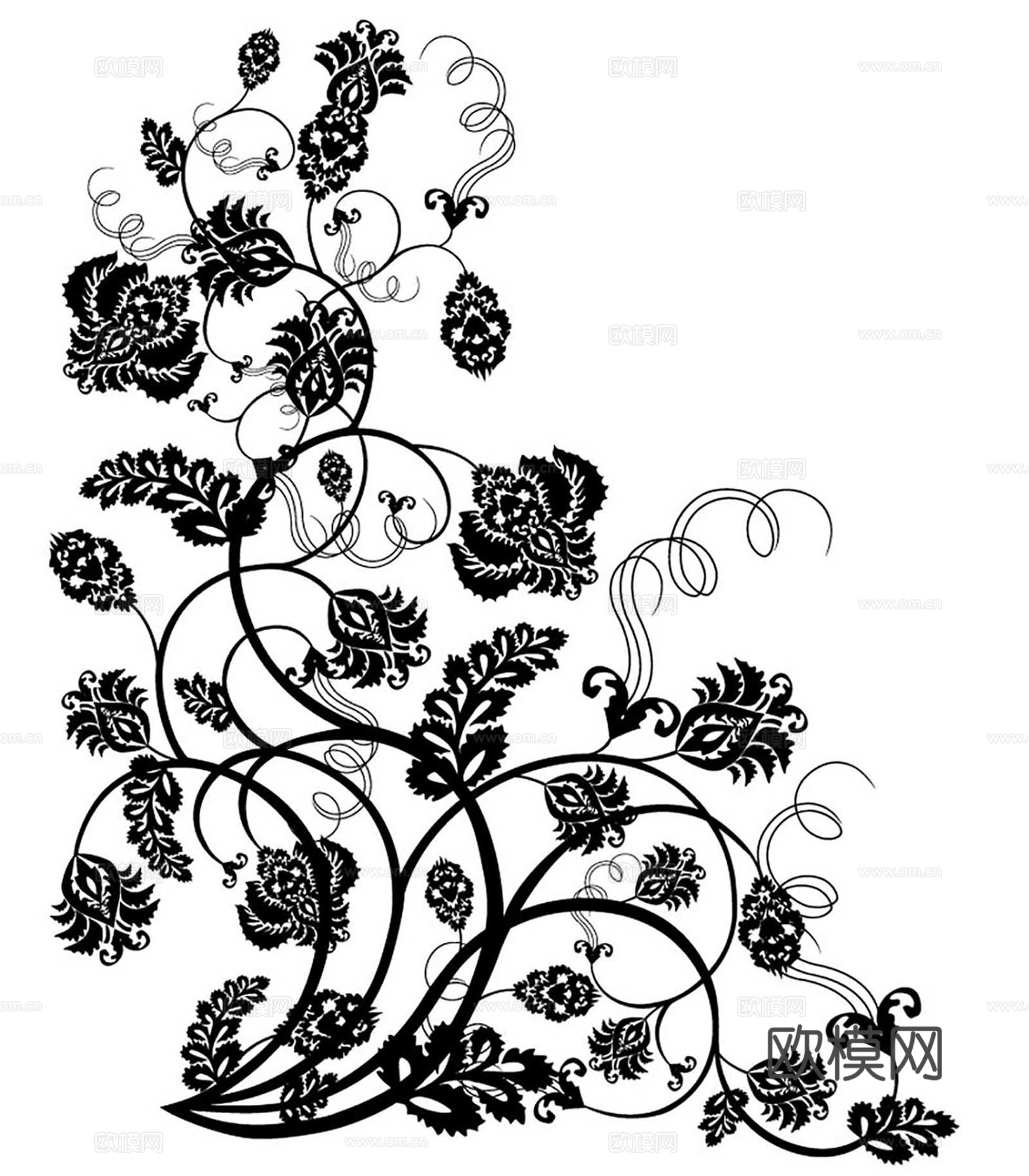 黑白凹凸 装饰花纹