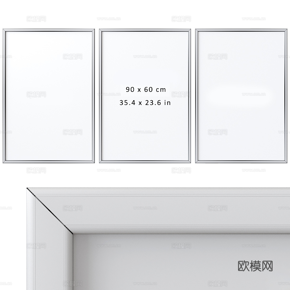 现代北欧装饰挂画3d模型