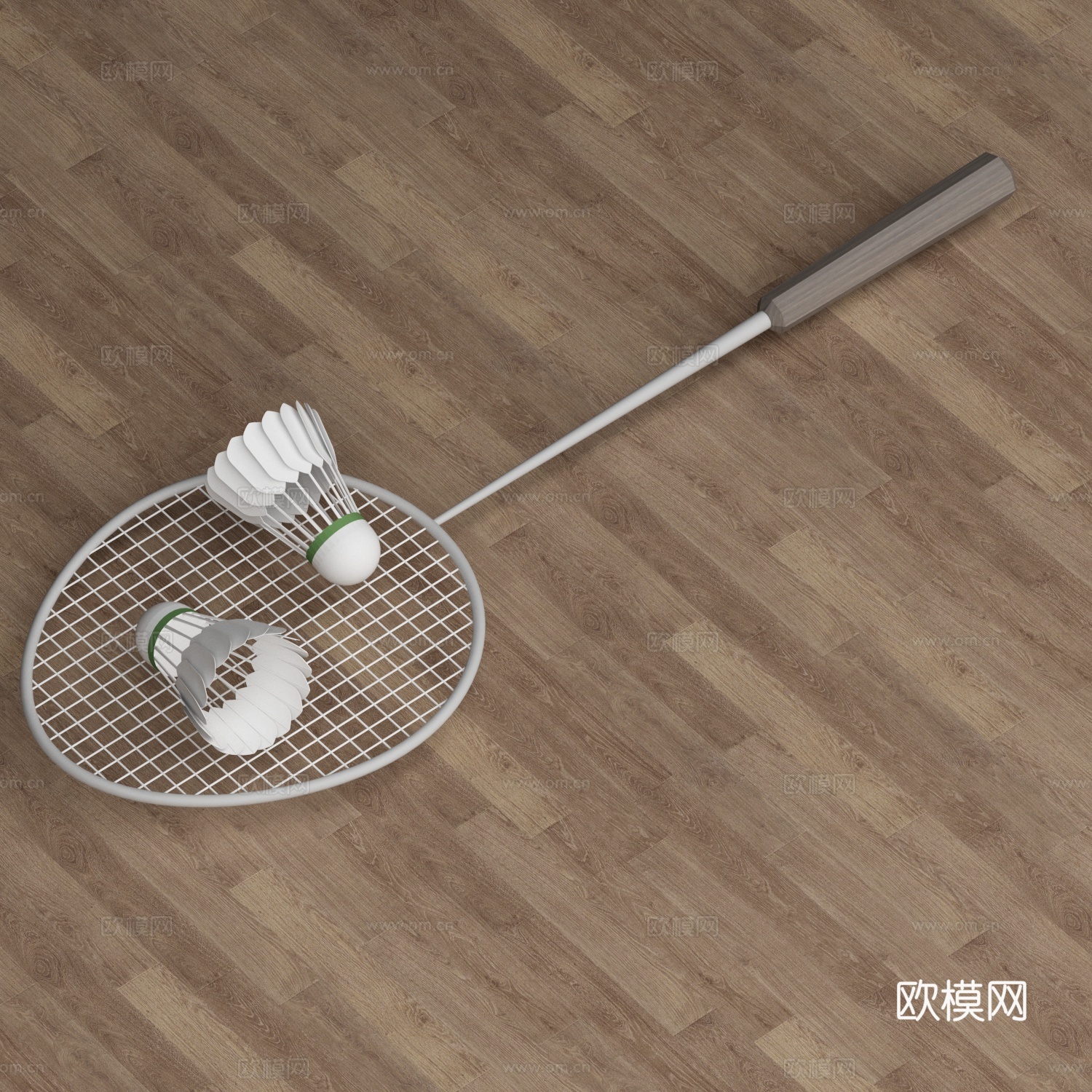 羽毛球拍3d模型