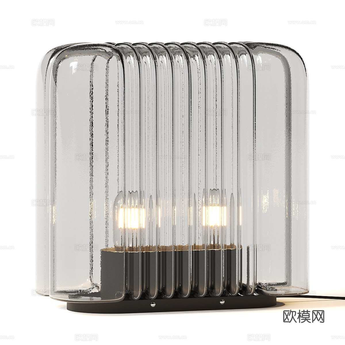 现代意式极简玻璃装饰台灯3d模型