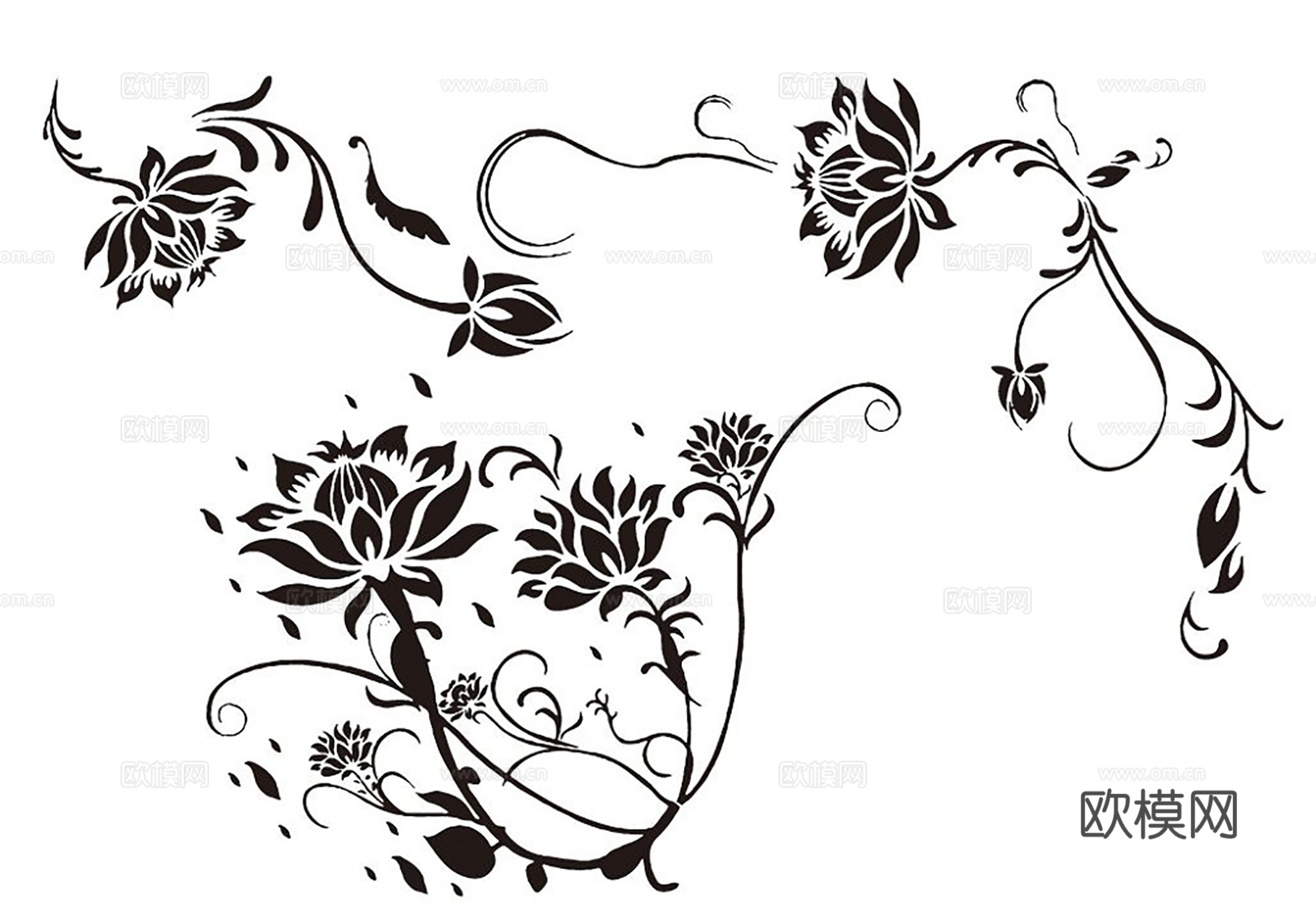 黑白凹凸 装饰花纹 图案花纹