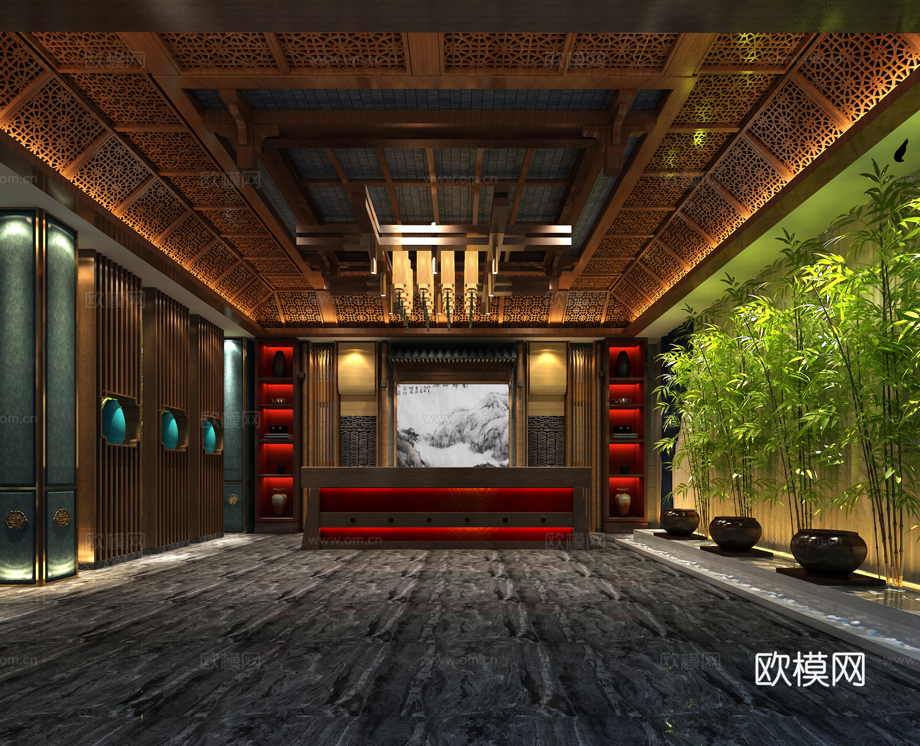 大堂3d模型