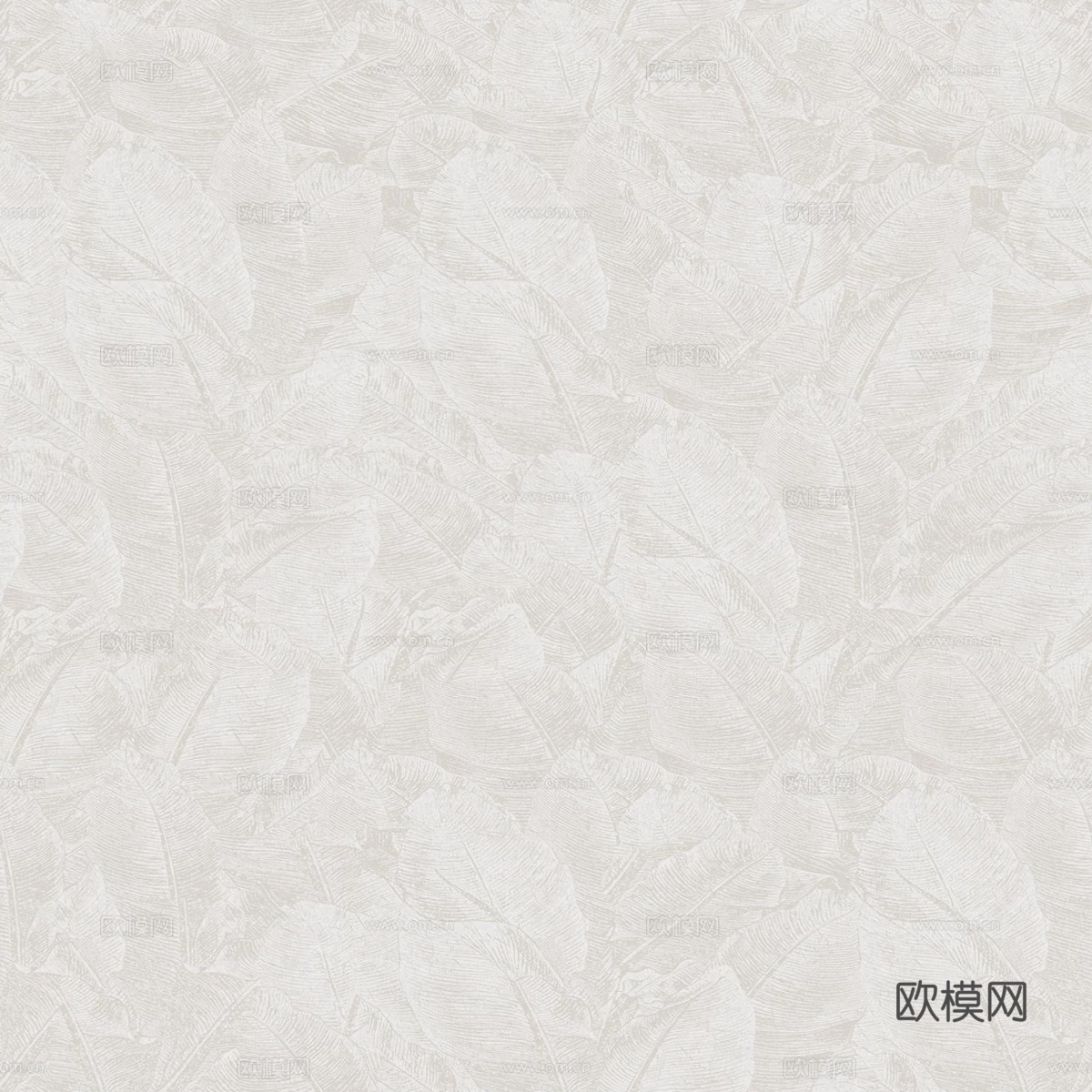 现代简约壁纸_浅米色植物壁纸_植物叶子壁纸_植物印花壁纸