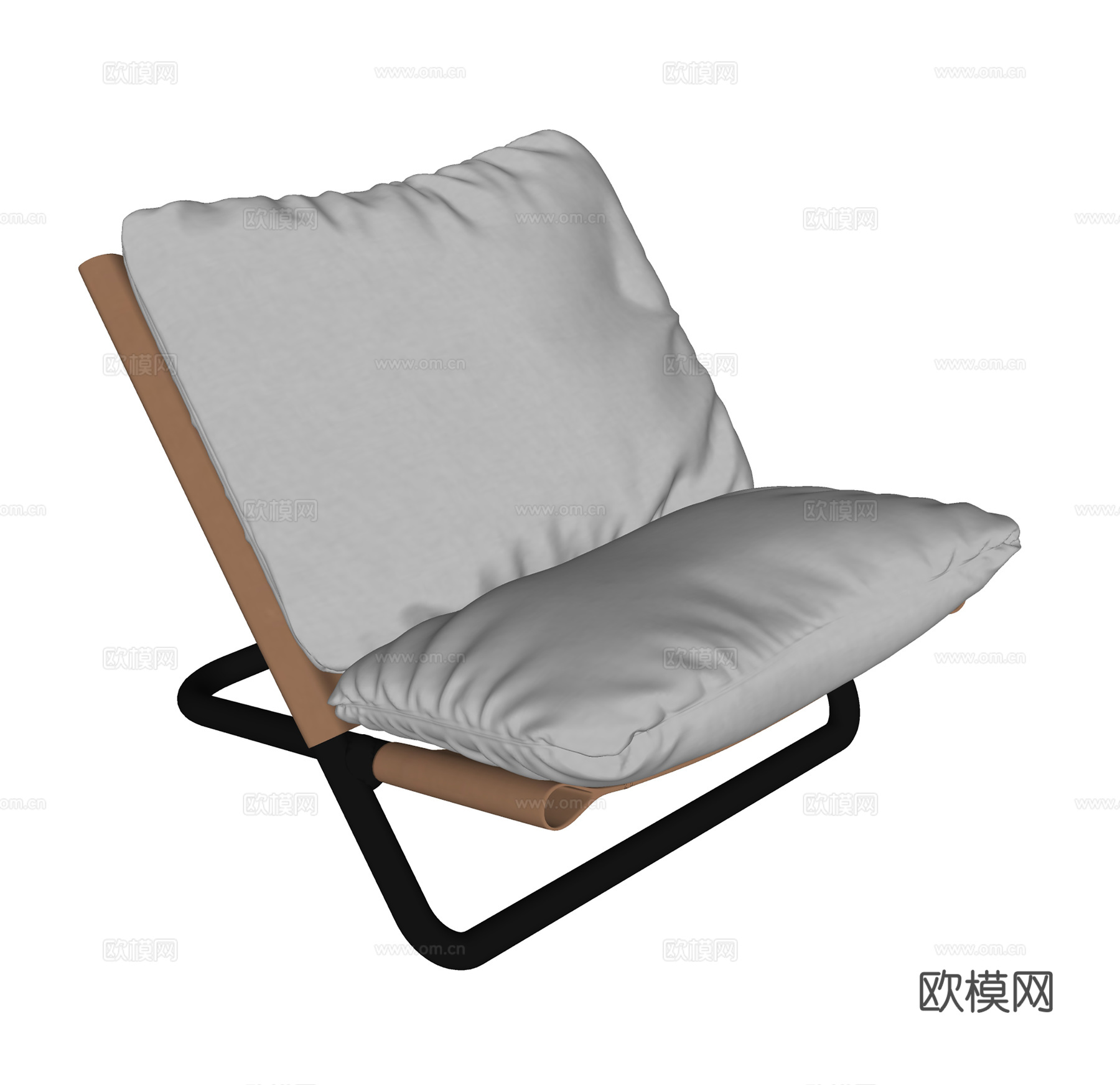 现代躺椅  室内躺椅 布艺躺椅su模型