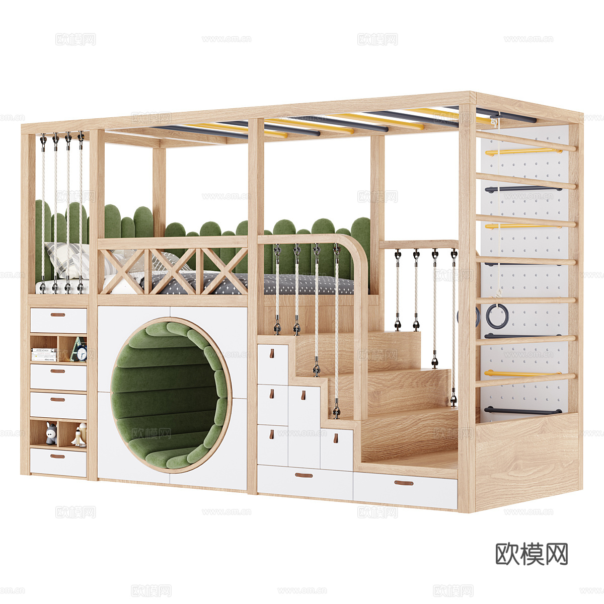 现代儿童上下床3d模型