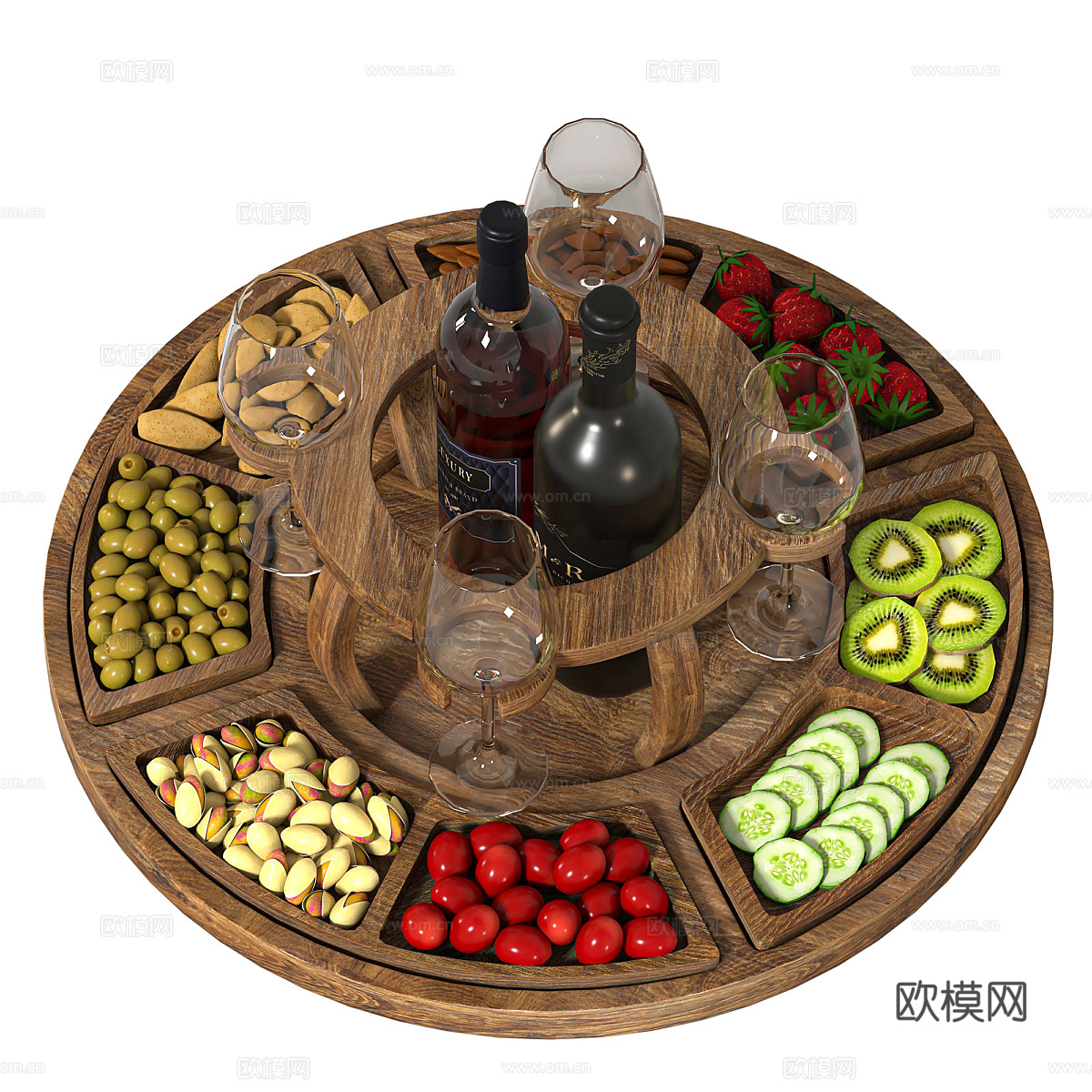 新中式厨房用具 果盘3d模型