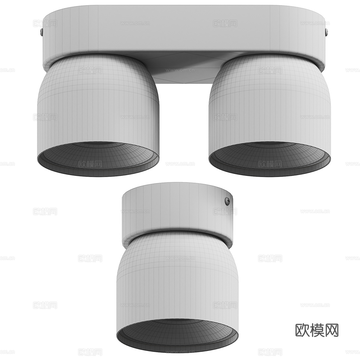 现代轻奢明装射灯3d模型