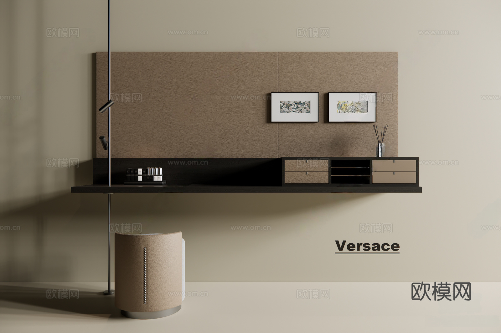 现代法式梳妆台3d模型