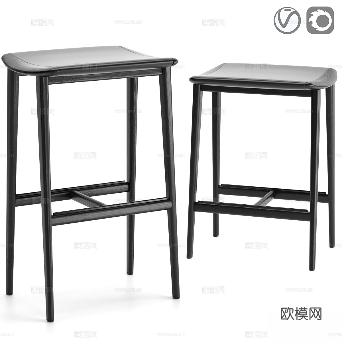 Minotti Fynn 凳3d模型
