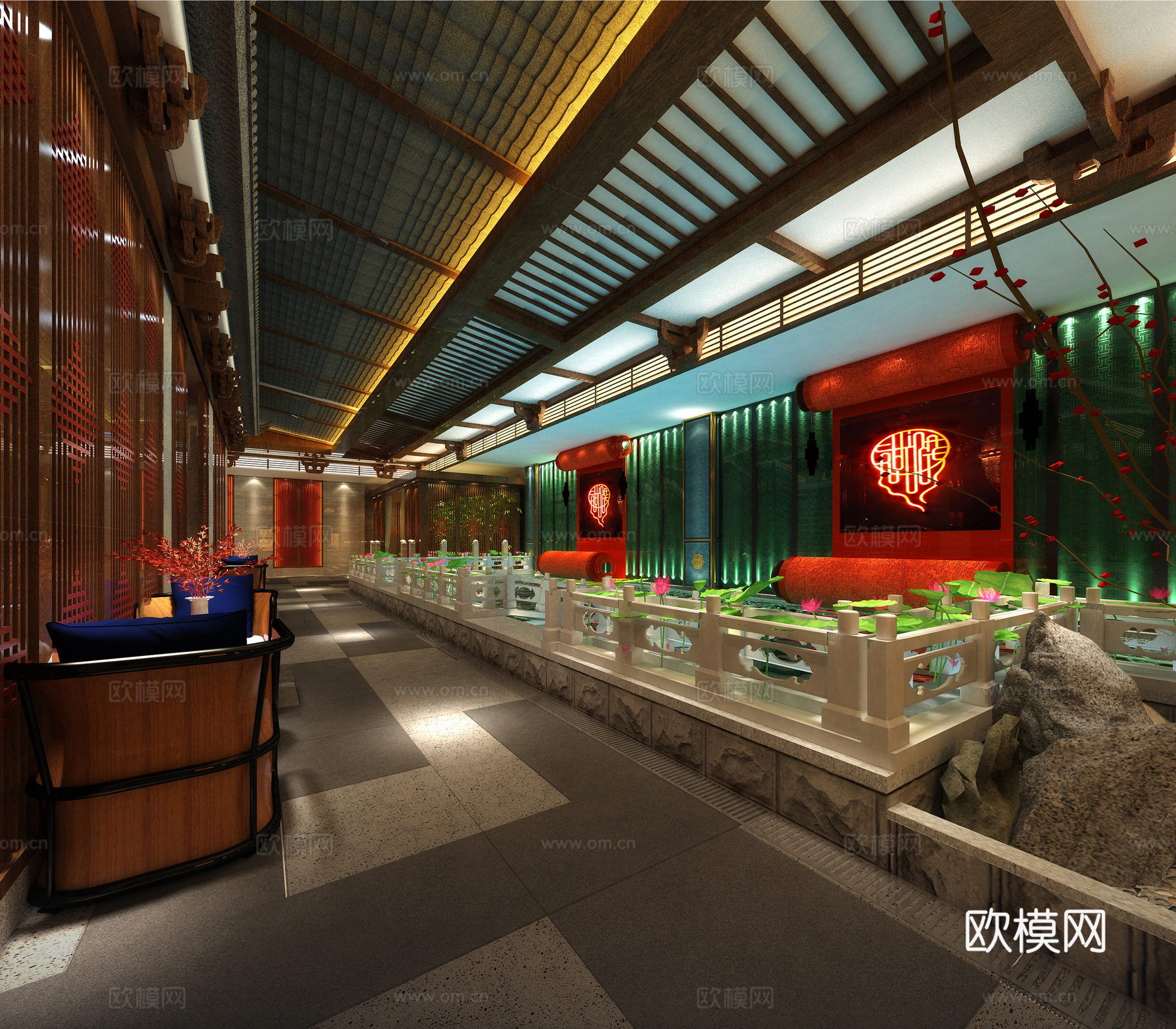 浴区3d模型下载（渲染图3）