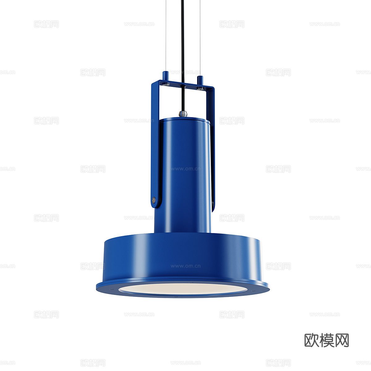 现代意式极简圆盘金属吊灯3d模型
