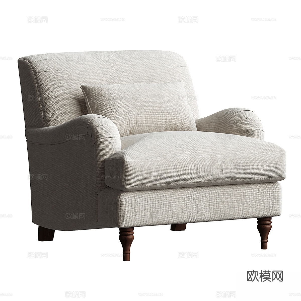 卡莱尔紧背椅3d模型