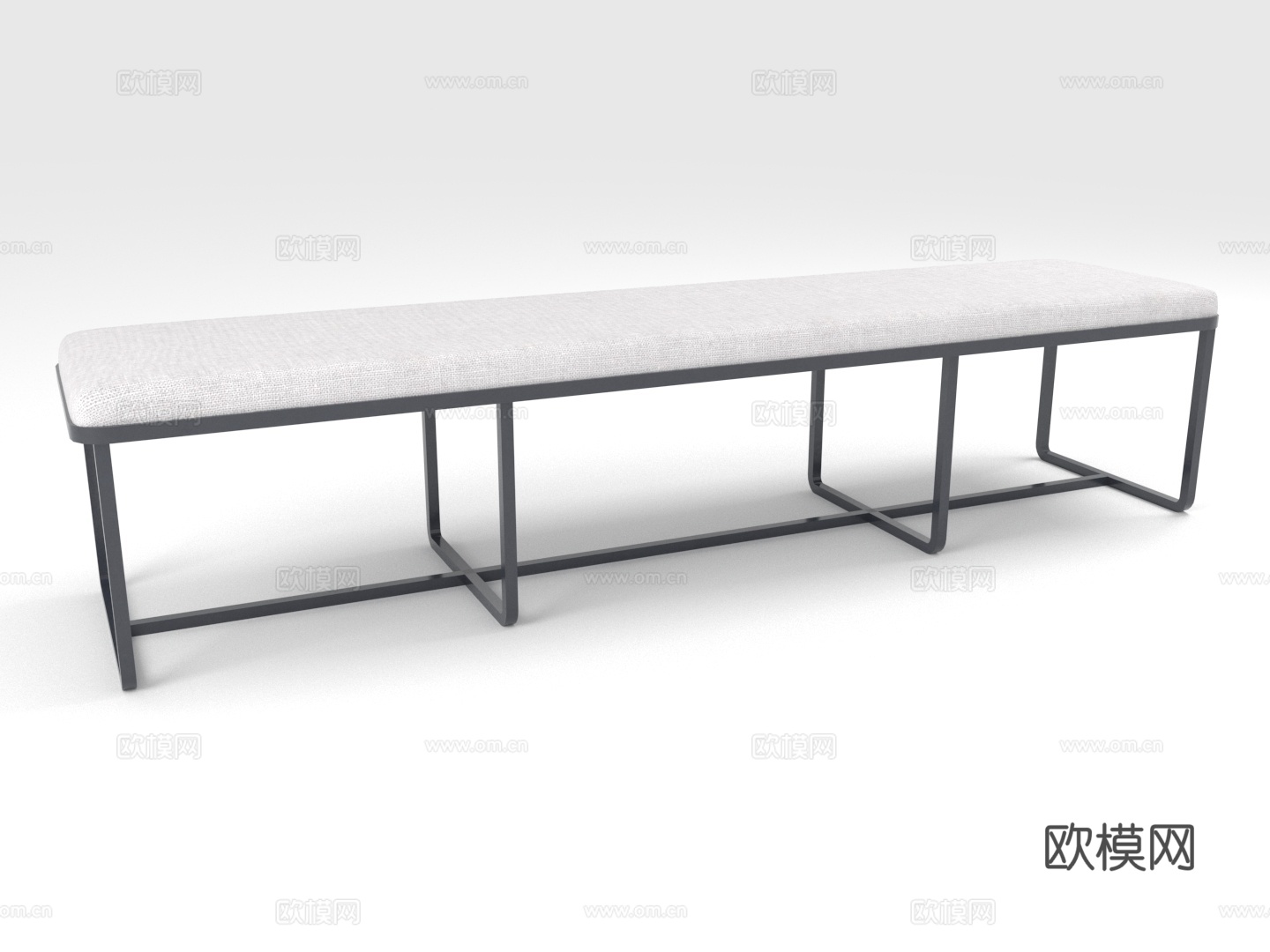 长凳 条凳 坐凳 软包凳3d模型