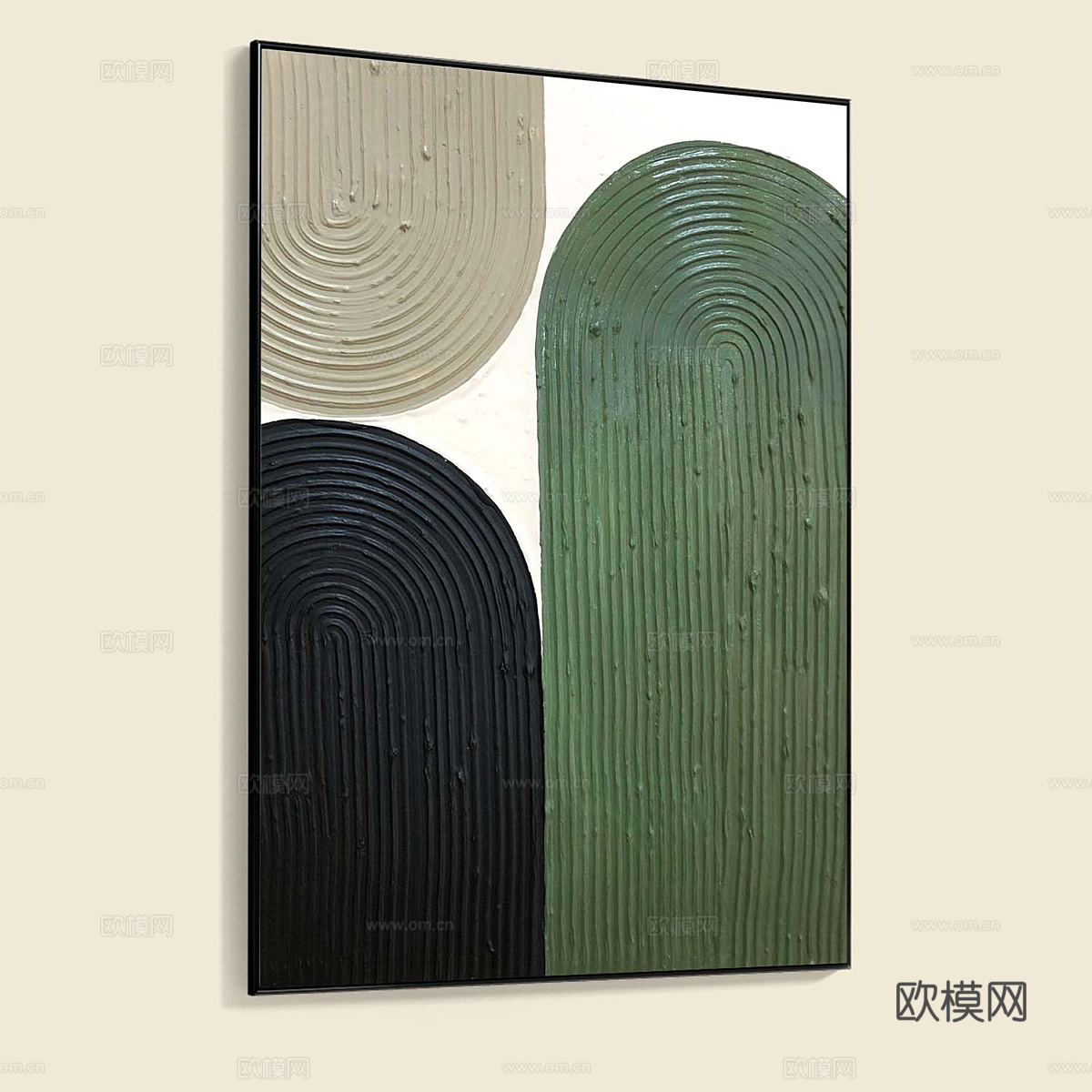 现代意式装饰挂画3d模型