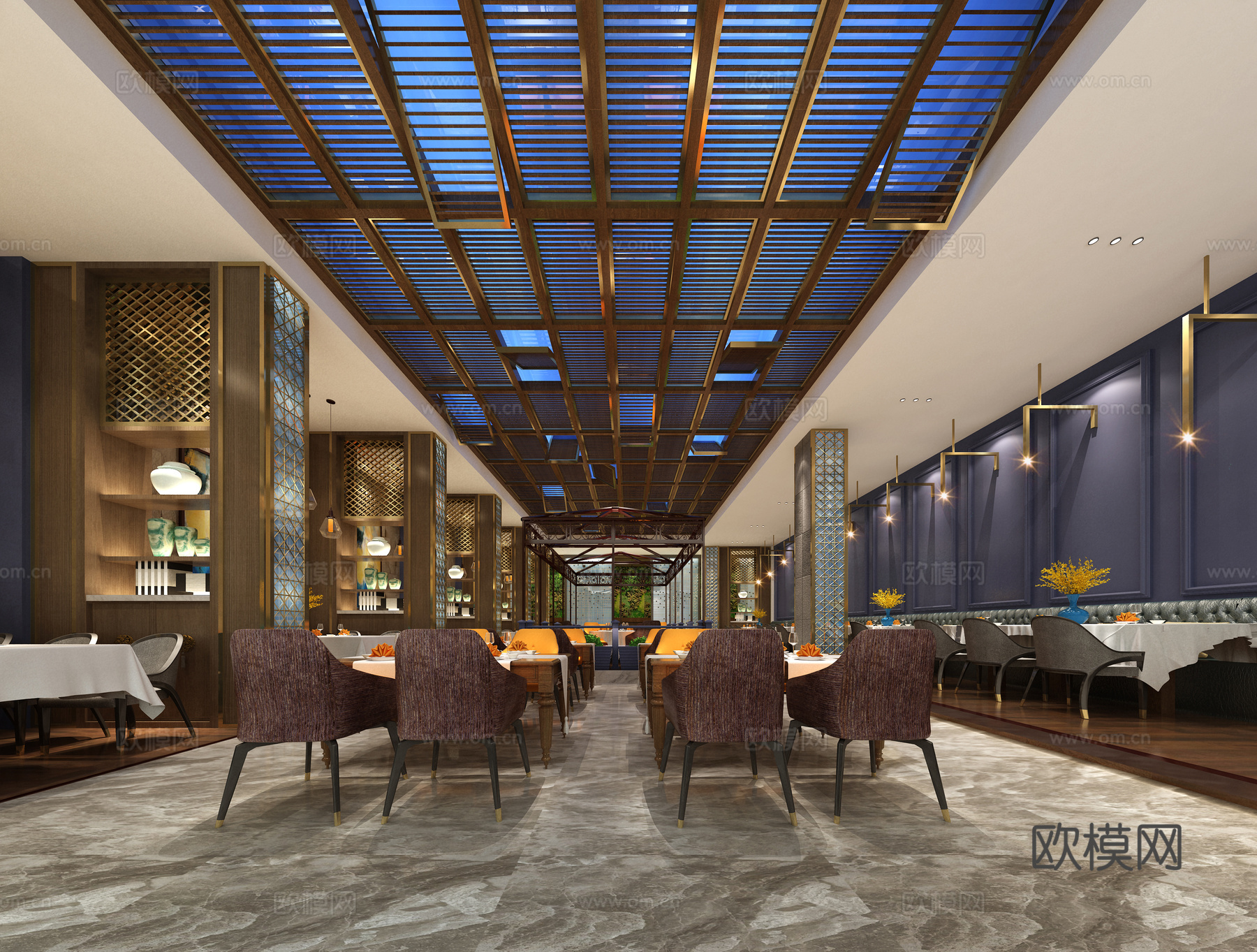 餐厅3d模型下载（渲染图1）