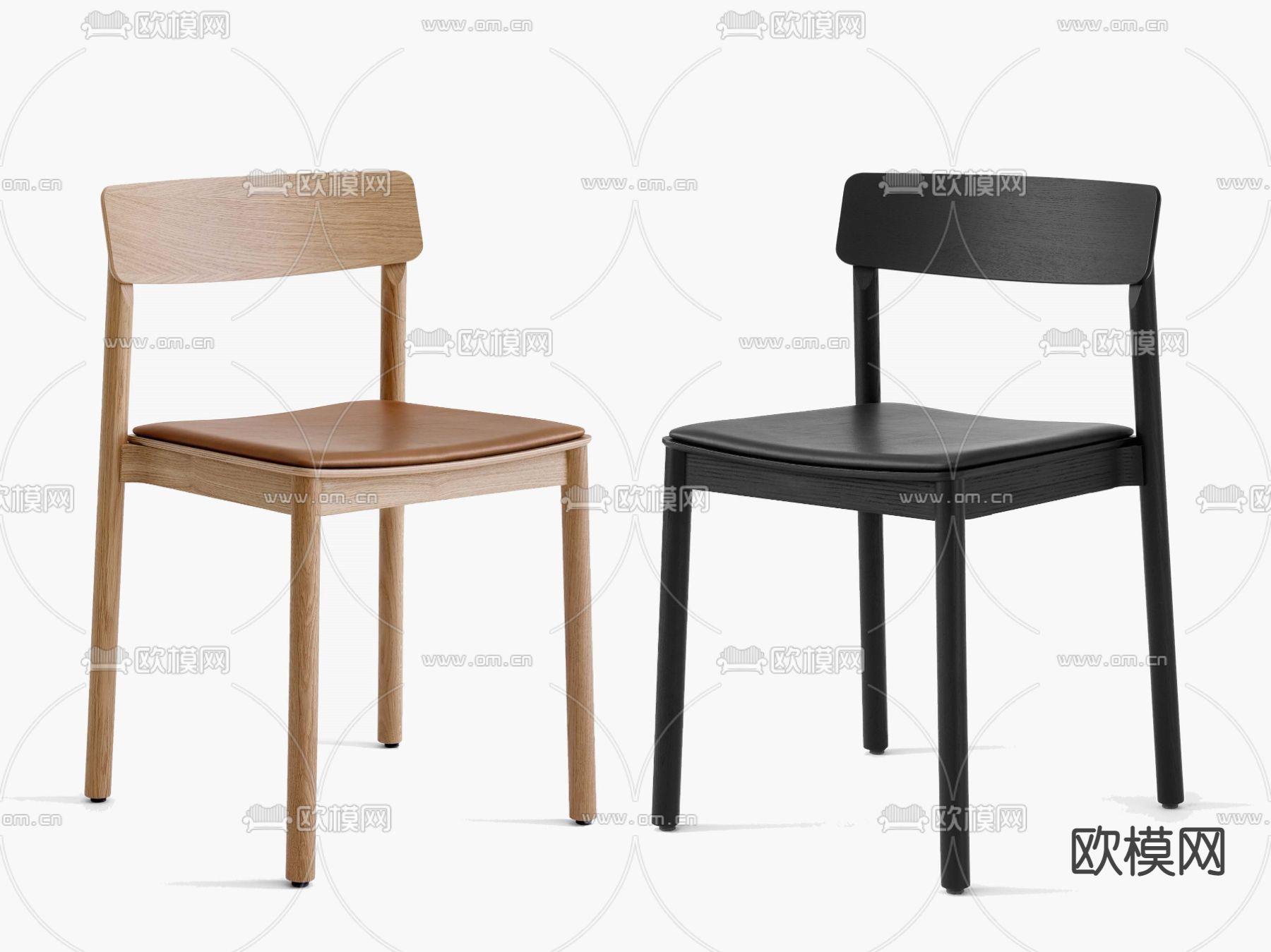 北欧餐椅单椅su模型下载（渲染图1）