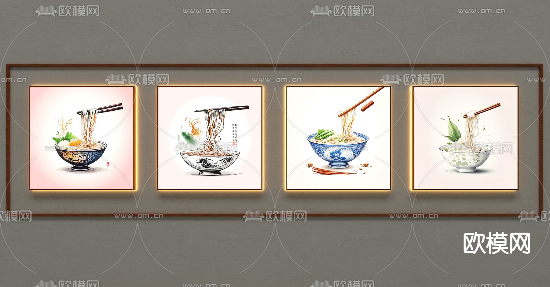 墙面灯箱 卡布灯箱 广告灯箱su模型下载（渲染图2）